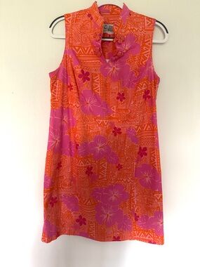 Vintage Lilly Pulitzer Sneaky Tiki Shift Floral Sleeveless Dress